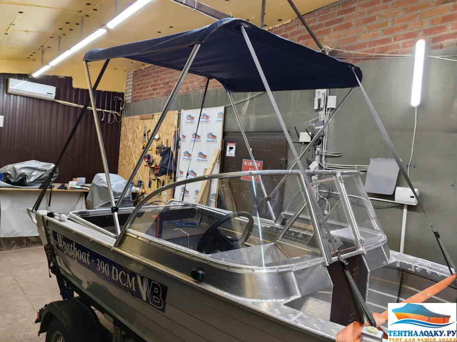 Биминитоп на лодку Вятбот 390