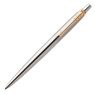 Ручка шариковая Parker Jotter Stainless Steel GT, синий, 1953182