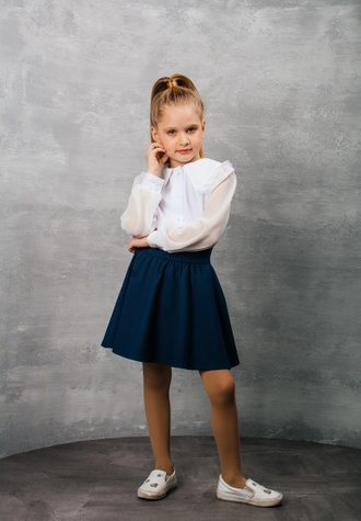 Д 5289 Блузка длинный рукав рукав шифон р.122-158