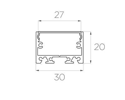 Алюминиевый профиль 4L-3020-S ANOD