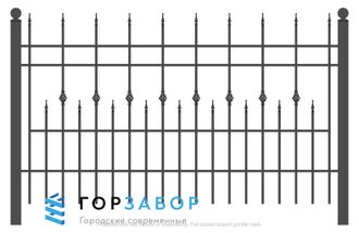 Надежная секция забора с элементами ковки KSZ15-35 купить