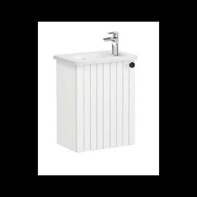 Модуль с круглой раковиной, Vitra Root Groove, 45 см, с дверцей, матовый белый, левосторонний, 69191