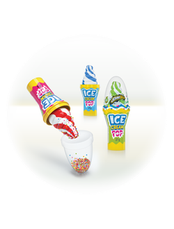 Леденец Dip n Lick Мороженое с драже Стенд Johny Bee 27 гр (34)*4