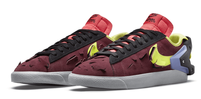 Nike Blazer Low Acronym Night Maroon (Разноцветные) сбоку