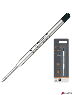 Стержень шариковый PARKER «Quinkflow», металлический, 98 мм, узел 0,8 мм, блистер, черный. 170307