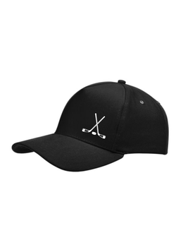 Кепка c козырьком черная Хоккей