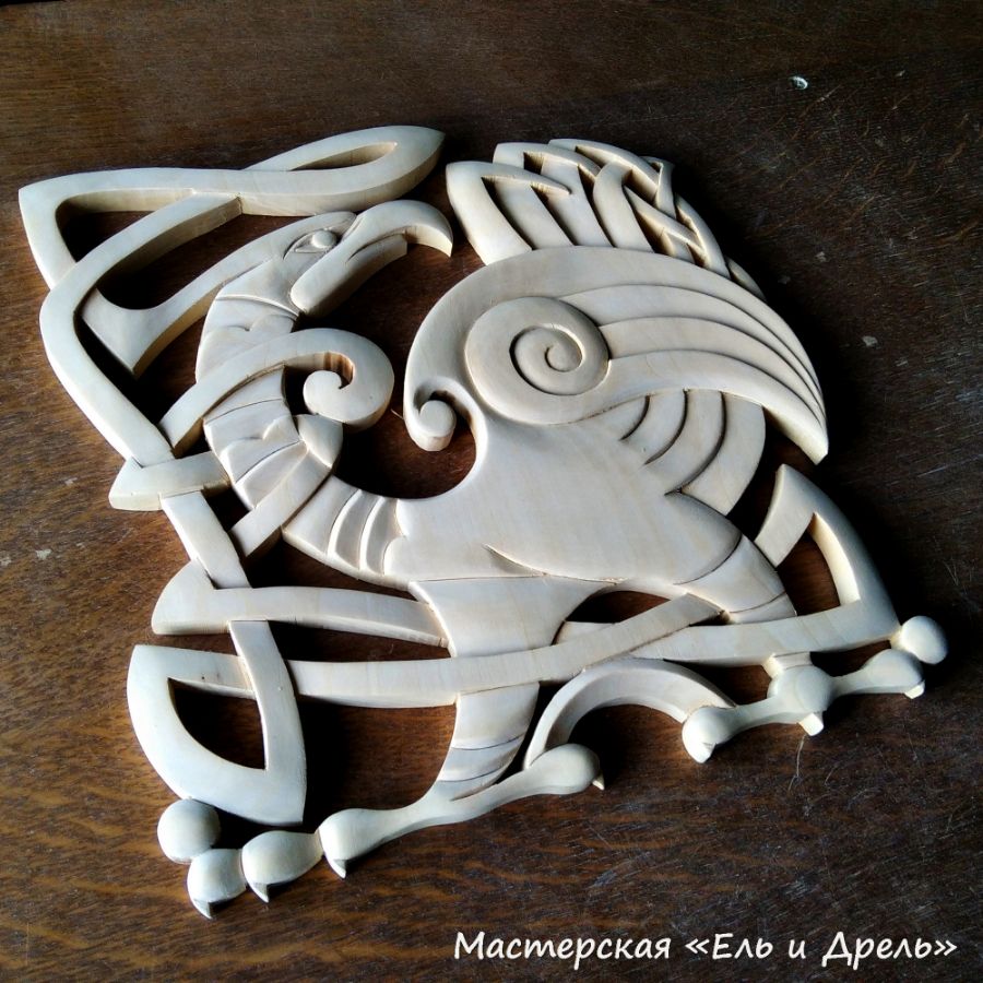 Кельтский орнамент, резьба по дереву