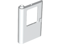 Door 1 x 4 x 5 Train Left, Thin Support at Bottom, White (4181 / 418101 / 6117843 / 6210107)