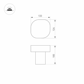 Светильник Arlight LGD-SWAMP-BOLL-H100-7W Warm3000 (GR, 93 deg, 230V)