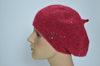 Берет Vizio Италия SS 1331 BO красный одинарный