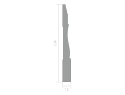 Плинтус Ultrawood BASE 003, ЛДФ-декор, влагостойкий, ударопрочный, 2,4м, под покраску