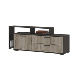 Эдинбург ТБ 02 Тумба ТВ 1500х570х355 Железный камень/Дуб крафт серый
