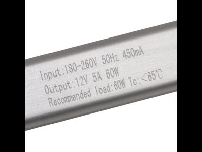 Блок питания 60W 12V IP22 Long (12V/5A/60W) (4LED/IP22 сетка/1 год)