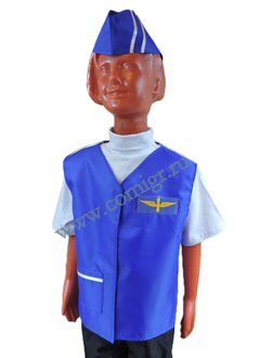Детский костюм Стюардессы (жилет, пилотка)