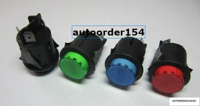 Выключатель кнопка круглая д.23 (с фиксацией и индикацией) 32000214