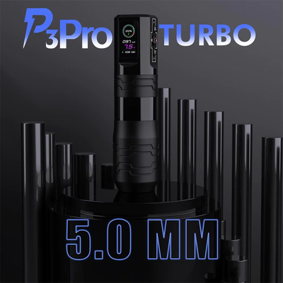 (УЦЕНКА) Беспроводная тату машинка EZ P3 Pro Turbo 5 Strokes 2 Power Black
