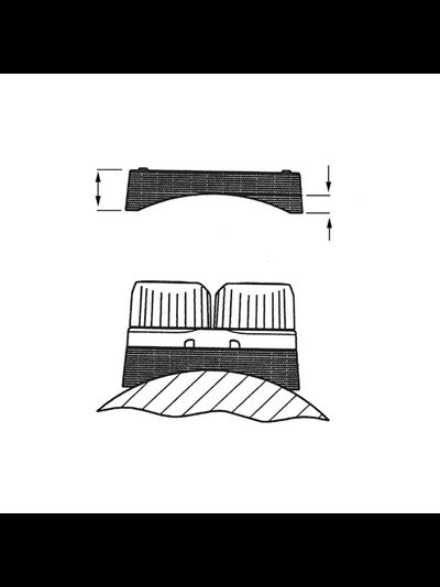 Опорная пластина под кулачковый стопор Ronstan RF5416 с изогнутым основанием черный из полимера