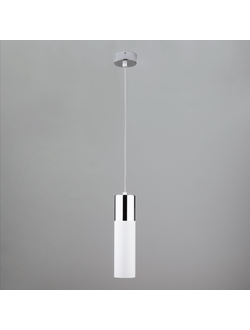 Светодиодный подвесной светильник Eurosvet Double Topper 50135/1 LED хром/белый