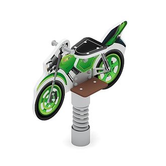«Мотоцикл» (зеленая) ИО 22.03.01-01 качалка на пружине