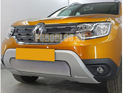 Защита радиатора Renault Duster 2021- (4 части) chrome верх