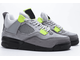Nike Air Jordan 4 Retro Se 95 Neon (Серые с черным) сбоку