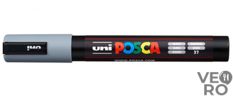 Акриловый Маркер Uni POSCA PC-5M 1,8-2,5мм, овальный наконечник, серый