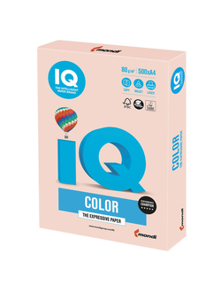 Бумага цветная IQ color, А4, 80 г/м2, 500 л., пастель, темно-кремовая, SA24