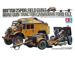 Сборная модель: (Tamiya 35044) Английский тягач (Quad gun tractor) с 25 футовой пушкой