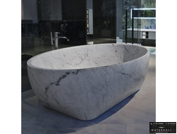 Antonio Lupi Solidea Ванна отдельностоящая 190х130х50 см из натурального камня, цвет: Marmo Carrara