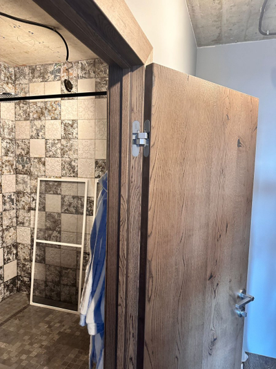 ВЫСОТА 2300 мм/ ОКА Беларусь. МАССИВ ДУБА/ BOTEGA LEGNO, модель LEGNO 1/ тонировка ГАЛИФАКС ТАБАК/ ПОЛОТНО ГЛУХОЕ