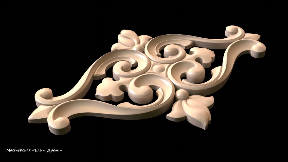 Wood carving, 3d model