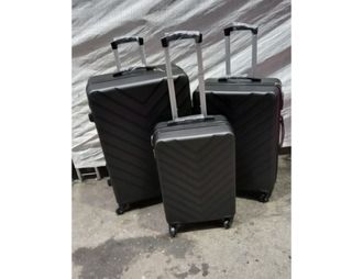 Комплект из 3х чемоданов ABS Olard Vertu S,M,L черный