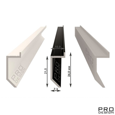 Теневой плинтус Pro Design Slim 723 Черный Муар