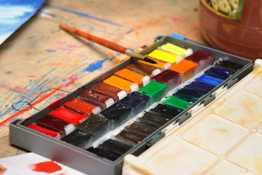 Краски для рисования. Краски художника. Краски для рисования. Материалы для рисования. Акварель и гуашь.