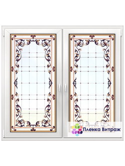 Витражная пленка, витражная пленка самоклеющаяся, пленочный витраж с классическим рисунком