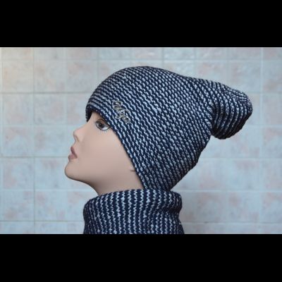 Итальянский шарф восьмерка Vizio 143 S 8 синий с белым