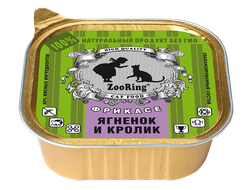 КОРМ ДЛЯ КОШЕК ZOORING: ПАШТЕТ ЯГНЕНОК И КРОЛИК 100 гр