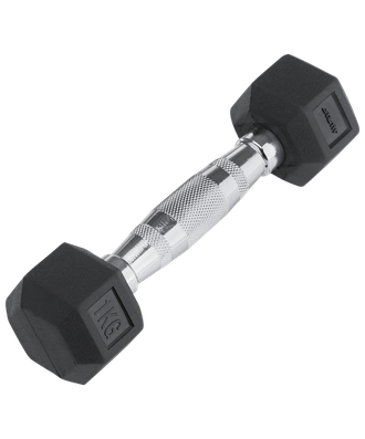 Гантель обрезиненная STARFIT DB-301  1 кг, черная (копия)