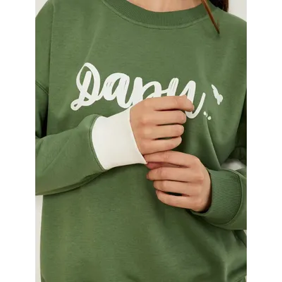 ЖЕНСКИЙ СВИТШОТ ОЛИВА "ДАРИ"