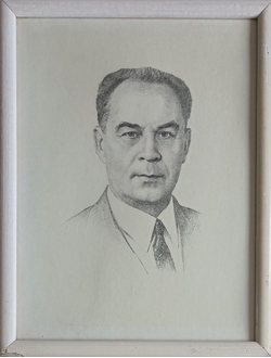 "Шелепин А.Н." автолитография Калинкин Г.А. 1972 год