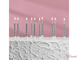 Свечи в торт &quot;С днём рождения&quot; 10 шт, средние, металлик
