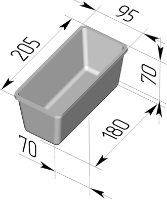 Хлебная форма Л10-4 (205 х 95 х 70 мм)