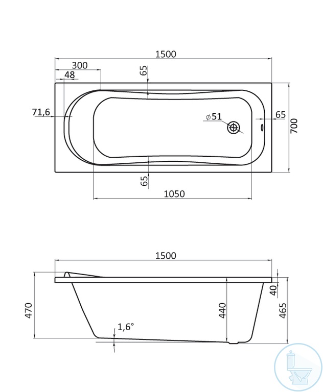 Акриловые ванны Santek (Франция+Россия) прямоугольные, бюджетные цены ...