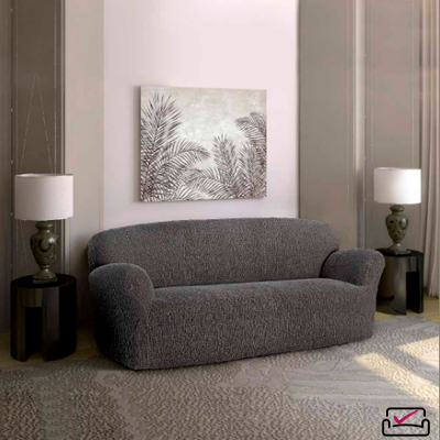 Чехол на 3х местный диван Сиена Венера Серый. Хлопок. ИТАЛИЯ