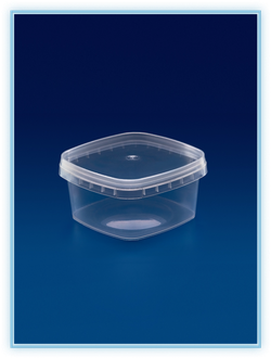 Банка 520 мл. квадратная с крышкой/10шт. в упаковке