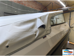 BOATCOVER PVC 440  150 см. (ходовые, стояночные, транспортировочные - прочное плетение) пепельный, бежевый