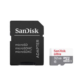 Карта памяти SanDisk Ultra microSDHC UHS-I Cl10 + адаптер, SDSQUNS-032G-GN3MA