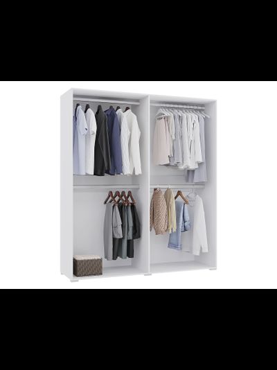 New Шкаф 1,8м Белый/Бетон