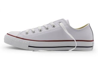 Кеды Converse Chuck Taylor All Star Leather Ox 132173 кожаные белые низкие