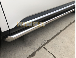 Защита штатного порога труба d60 для Kia Sorento 2020-